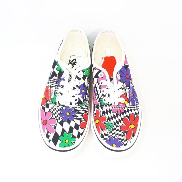 Vans Authentic Printed Floral Flower White Skate Casual Shoe Mens 5.5 / Womens 7 - Picture 8 of 12